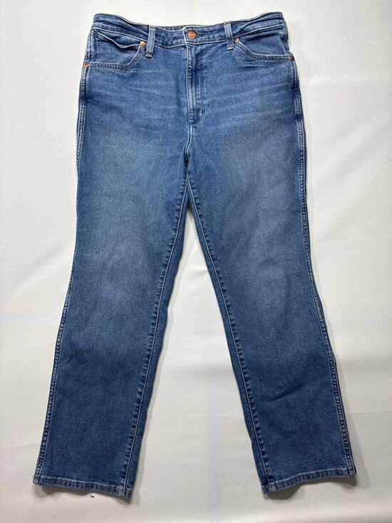 Wrangler Denim - Wrangler Retro Women's 603 Wild West High Rise Straight Blue Jeans - 31 (33x27)